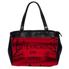 Trick Or Treat - Black Cat Office Handbags (2 Sides)  by Valentinaart