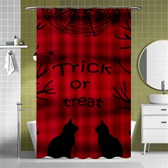 Trick Or Treat - Black Cat Shower Curtain 48  X 72  (small)  by Valentinaart