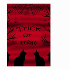 Trick Or Treat - Black Cat Small Garden Flag (two Sides) by Valentinaart