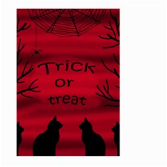 Trick Or Treat - Black Cat Large Garden Flag (two Sides) by Valentinaart