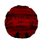 Trick or treat - black cat Standard 15  Premium Round Cushions Back