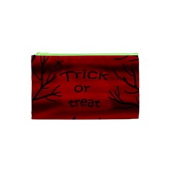 Trick Or Treat - Black Cat Cosmetic Bag (xs) by Valentinaart