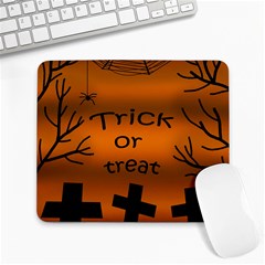 Trick Or Treat - Cemetery  Large Mousepads by Valentinaart