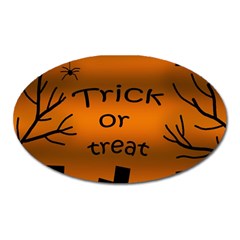 Trick Or Treat - Cemetery  Oval Magnet by Valentinaart