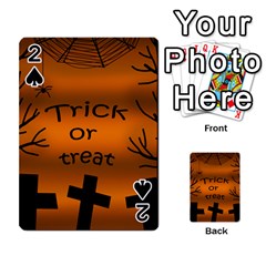 Trick Or Treat - Cemetery  Playing Cards 54 Designs  by Valentinaart