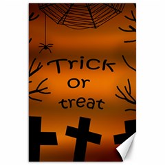 Trick Or Treat - Cemetery  Canvas 20  X 30   by Valentinaart