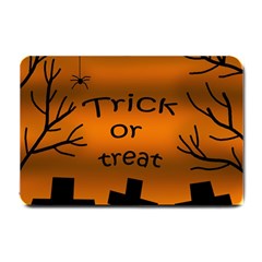 Trick Or Treat - Cemetery  Small Doormat  by Valentinaart