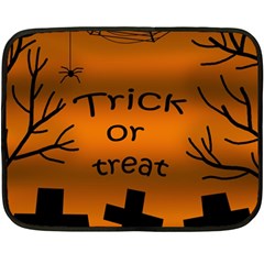 Trick Or Treat - Cemetery  Fleece Blanket (mini) by Valentinaart