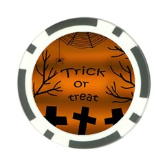 Trick Or Treat - Cemetery  Poker Chip Card Guards (10 Pack)  by Valentinaart