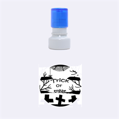 Trick Or Treat - Cemetery  Rubber Round Stamps (small) by Valentinaart