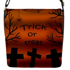 Trick Or Treat - Cemetery  Flap Messenger Bag (s) by Valentinaart