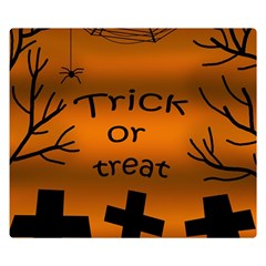 Trick Or Treat - Cemetery  Double Sided Flano Blanket (small)  by Valentinaart