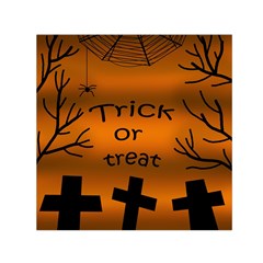 Trick Or Treat - Cemetery  Small Satin Scarf (square) by Valentinaart