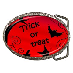 Trick or treat - Halloween landscape Belt Buckles