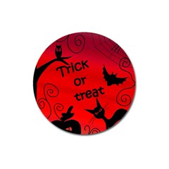 Trick or treat - Halloween landscape Magnet 3  (Round)