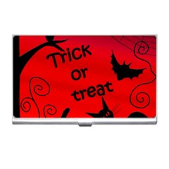 Trick or treat - Halloween landscape Business Card Holders