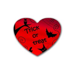 Trick or treat - Halloween landscape Heart Coaster (4 pack) 