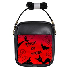 Trick or treat - Halloween landscape Girls Sling Bags