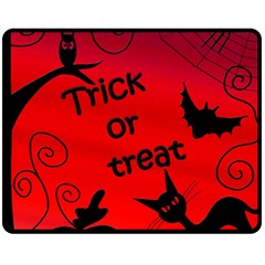 Trick or treat - Halloween landscape Fleece Blanket (Medium) 