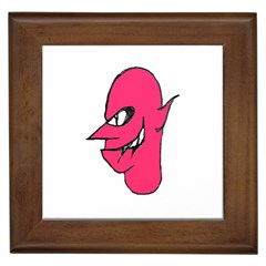 Devil Face Character Illustration Framed Tiles by dflcprints