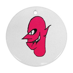 Devil Face Character Illustration Ornament (round) 