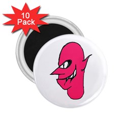 Devil Face Character Illustration 2 25  Magnets (10 Pack)  by dflcprints