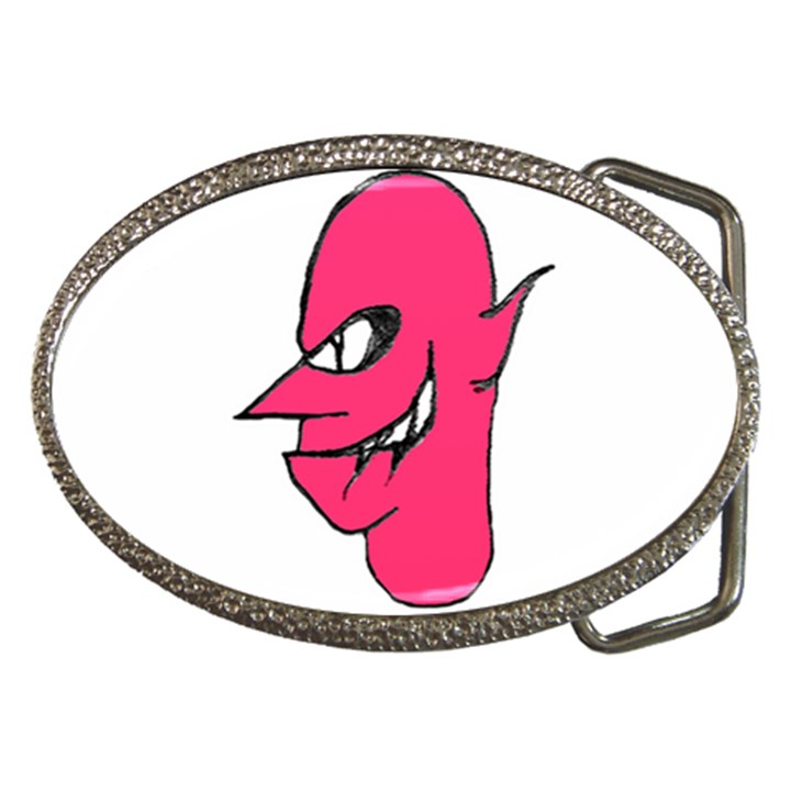 Devil Face Character Illustration Belt Buckles