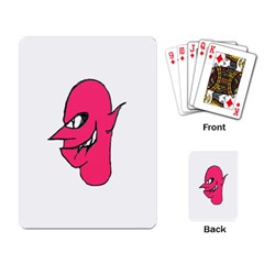 Devil Face Character Illustration Playing Card by dflcprints