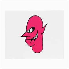 Devil Face Character Illustration Small Glasses Cloth (2-side) by dflcprints