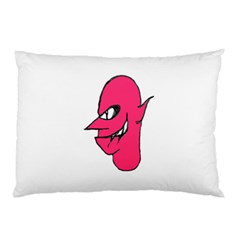 Devil Face Character Illustration Pillow Case by dflcprints