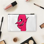 Devil Face Character Illustration Cosmetic Bag (Small)  Back