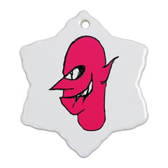 Devil Face Character Illustration Ornament (snowflake)  by dflcprints