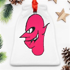 Devil Face Character Illustration Ornament (bell)  by dflcprints