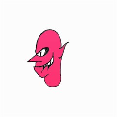 Devil Face Character Illustration Small Garden Flag (two Sides) by dflcprints