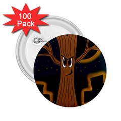 Halloween - Cemetery Evil Tree 2 25  Buttons (100 Pack)  by Valentinaart