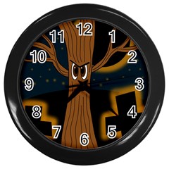 Halloween - Cemetery Evil Tree Wall Clocks (black)