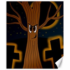 Halloween - Cemetery Evil Tree Canvas 20  X 24   by Valentinaart