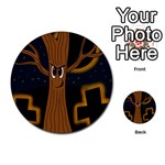 Halloween - Cemetery evil tree Multi-purpose Cards (Round)  Front 1