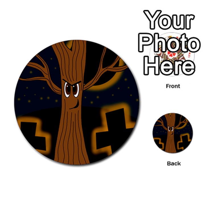 Halloween - Cemetery evil tree Multi-purpose Cards (Round) 