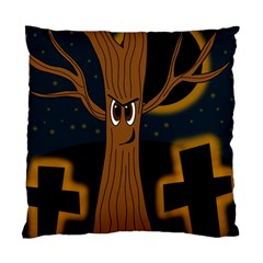 Halloween - Cemetery Evil Tree Standard Cushion Case (two Sides) by Valentinaart