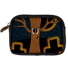 Halloween - Cemetery Evil Tree Digital Camera Cases by Valentinaart