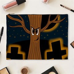 Halloween - Cemetery Evil Tree Cosmetic Bag (xl) by Valentinaart