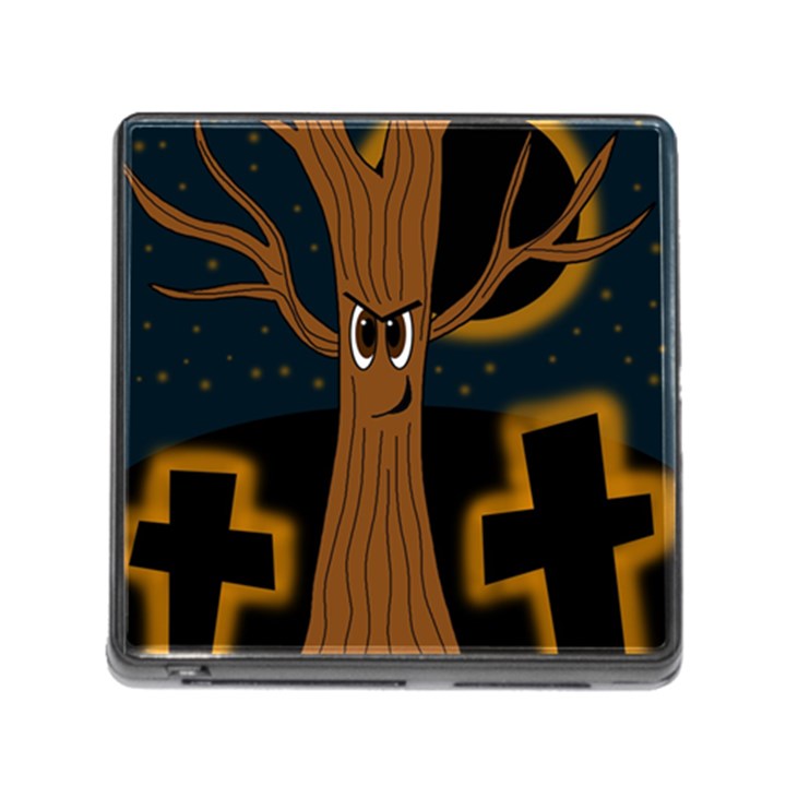 Halloween - Cemetery evil tree Memory Card Reader (Square)