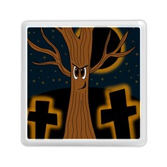 Halloween - Cemetery Evil Tree Memory Card Reader (square)  by Valentinaart