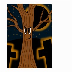 Halloween - Cemetery Evil Tree Small Garden Flag (two Sides) by Valentinaart