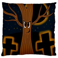 Halloween - Cemetery Evil Tree Standard Flano Cushion Case (one Side) by Valentinaart