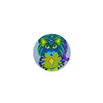 Peacock Tabby 1  Mini Button Front