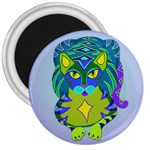 Peacock Tabby 3  Magnet Front