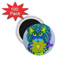 Peacock Tabby 1 75  Magnet (100 Pack) 