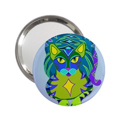 Peacock Tabby 2 25  Handbag Mirrors by jbyrdyoga